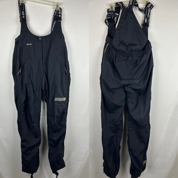 Spyder dynatec Schoeller black long ski bib snowboard adjustable size M long - Picture 1 of 15